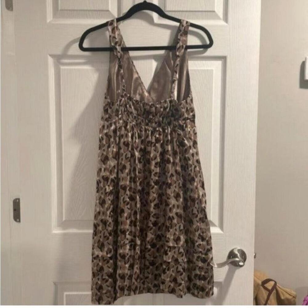 Bcbg Maxazria Brown Mixed Circular Pattern 100% S… - image 7